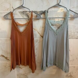 Green & Orange Tanks (2)